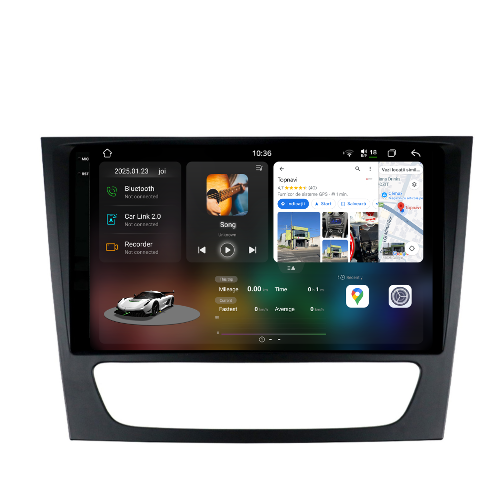 Navigație Mercedes E-Class w211 (2002-2009), Android, Ecran 9 inch 2K, 12GB RAM 256GB, 8-core [1]