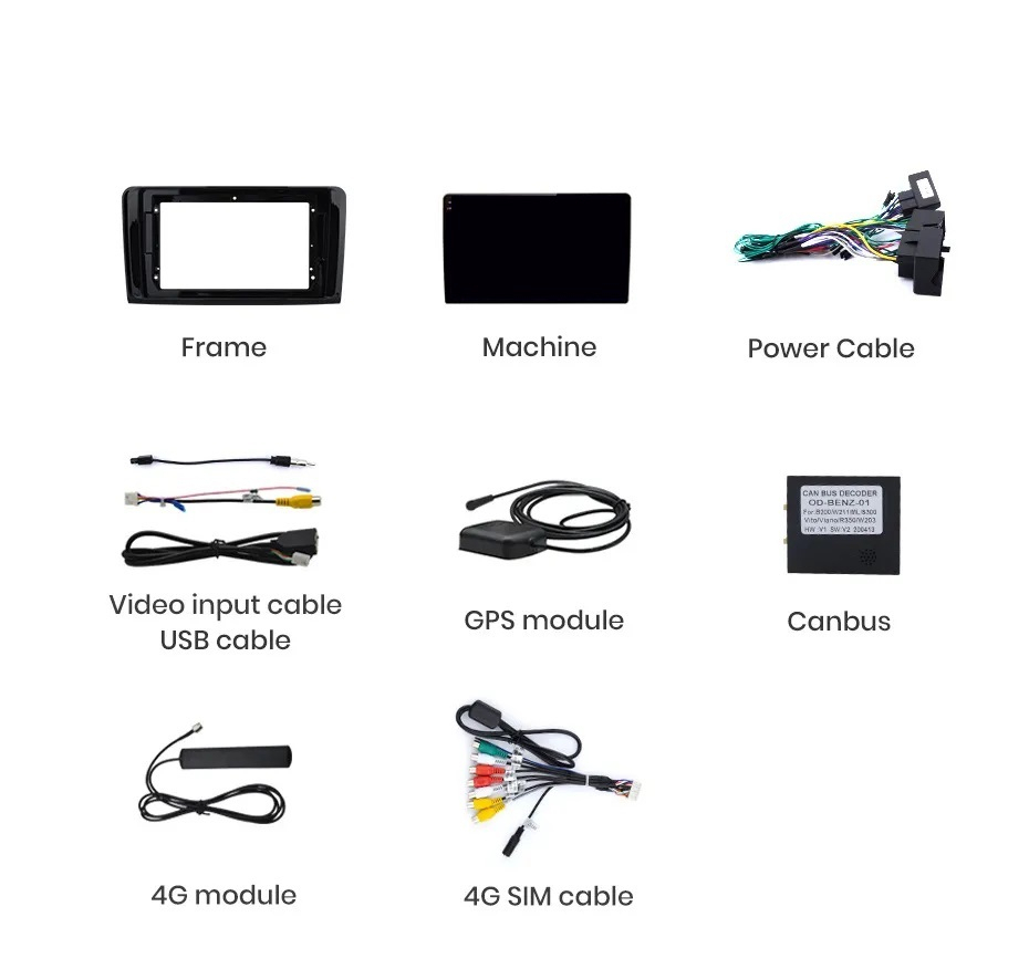 Navigatie Mercedes ML W164 2005-2012, Mercedes GL X164, Android 13,Ecran 2K, 8GB RAM 256GB, Octa Core, carplay /android auto [10]