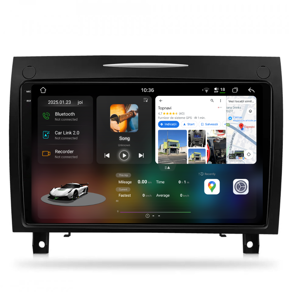 Navigatie Mercedes SLK Class R171 (2004-2011), Android, Ecran 9 inch 2K, 12GB RAM 256GB, 8-core [1]