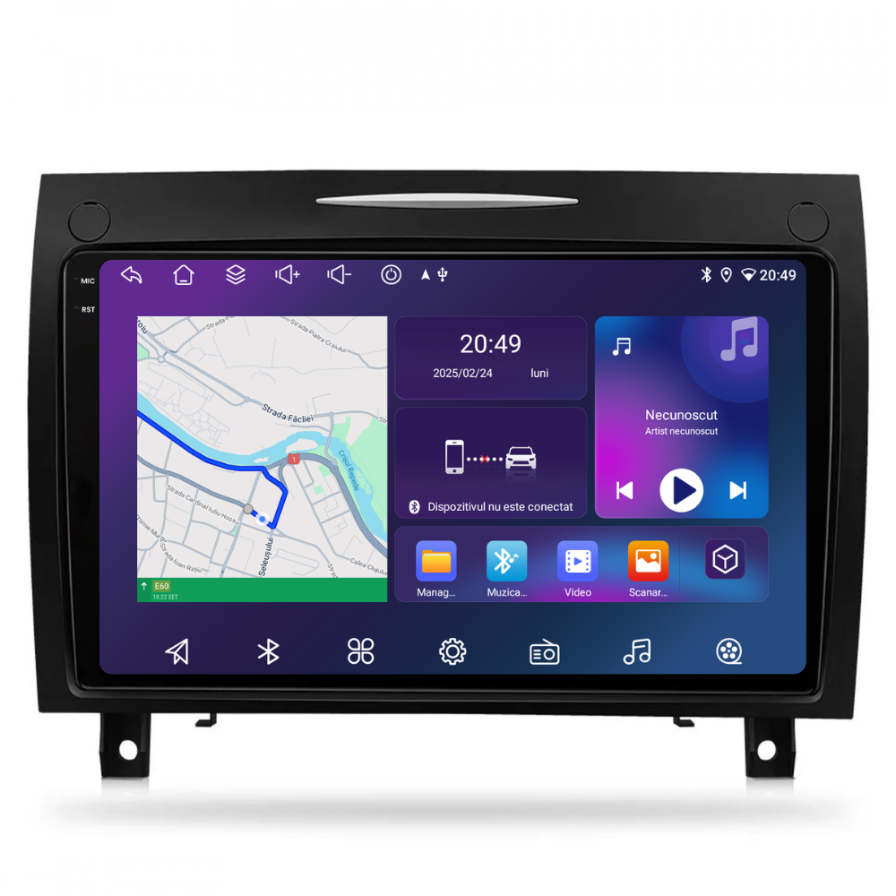 Navigatie Mercedes SLK Class R171 (2004-2011), Android, Ecran 9 inch, 6GB RAM 128GB, 8-core [1]