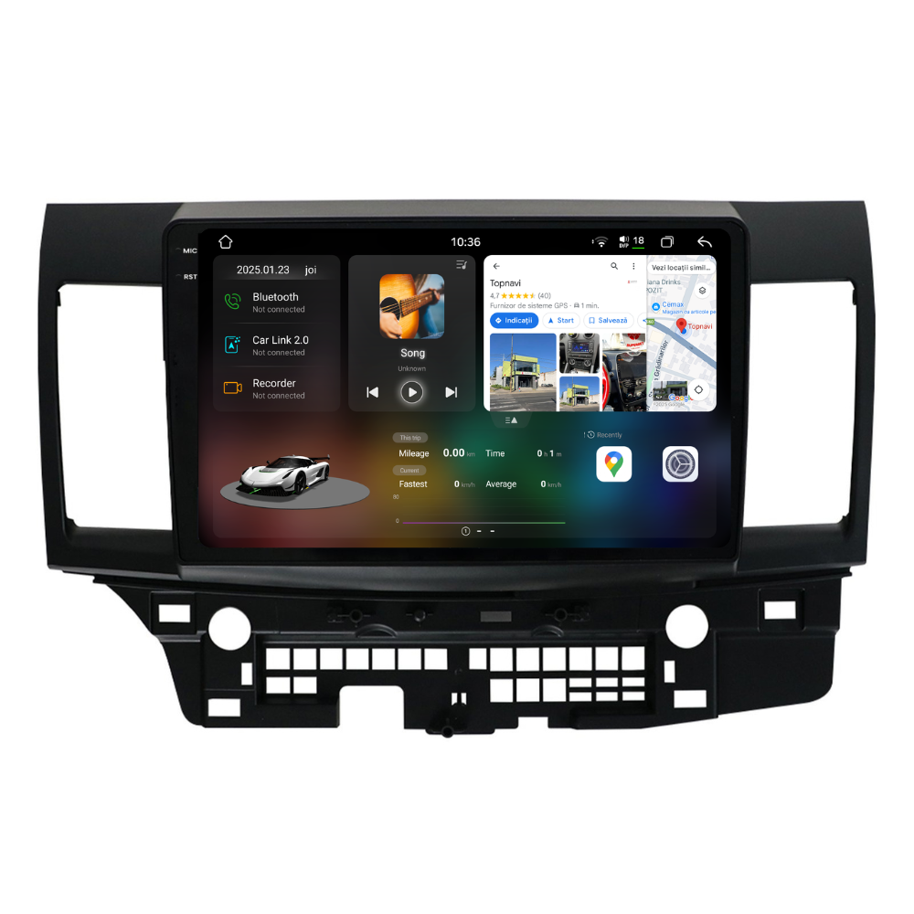 Navigatie Mitsubishi Lancer (2007-2013), Ecran 10 inch 2K, 12GB RAM 256GB, 8-core [1]