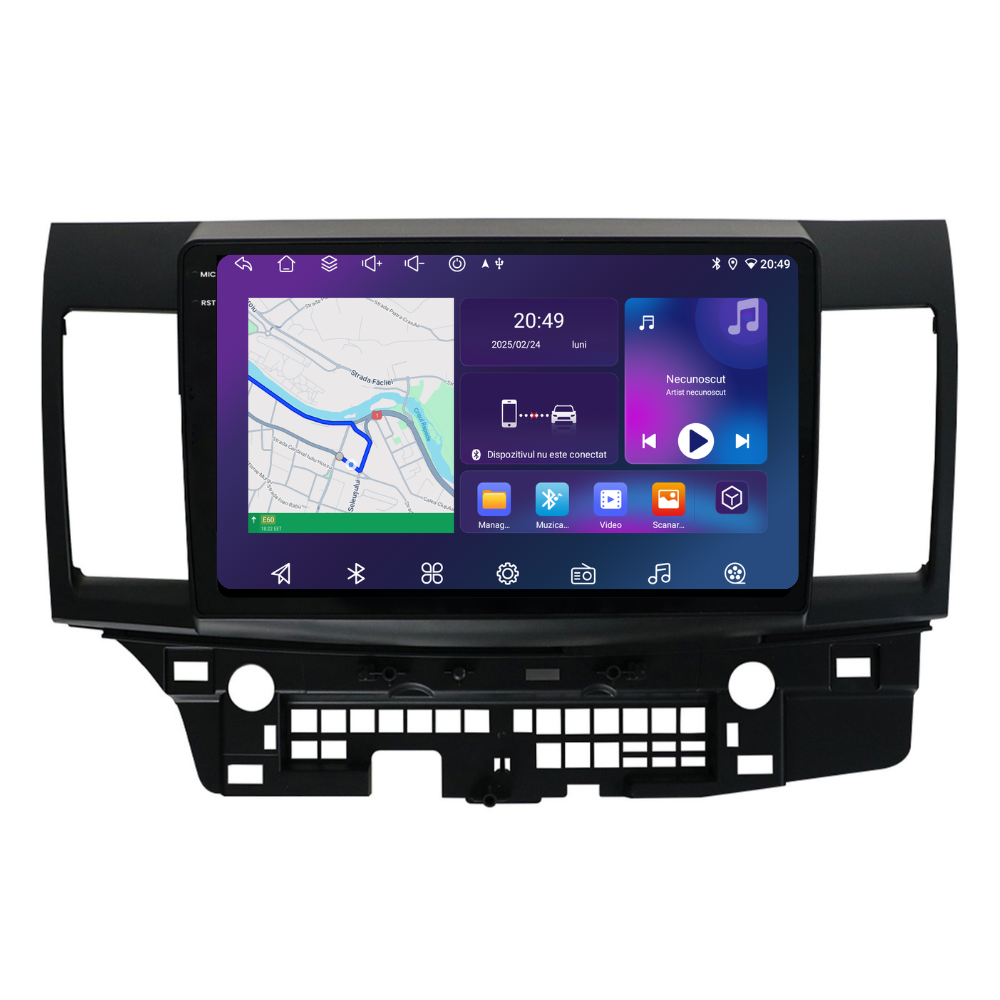 Navigatie Mitsubishi Lancer (2007-2013), Ecran 10 inch, 6GB RAM 128GB, 8-core [1]