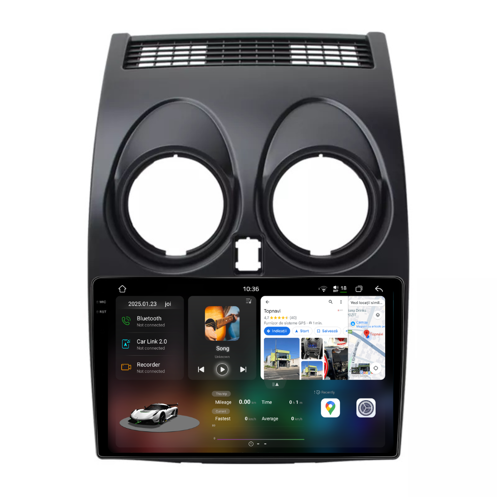 Navigatie Nissan Qashqai J10 (2006-2013), Ecran 9 inch 2K, 12GB RAM 256GB, 8-core [1]