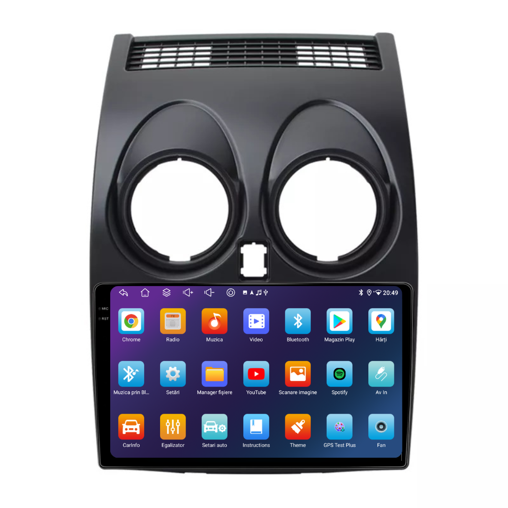 Navigatie Nissan Qashqai J10 (2006-2013), Ecran 9 inch, 4GB RAM 64GB, 8-core [4]