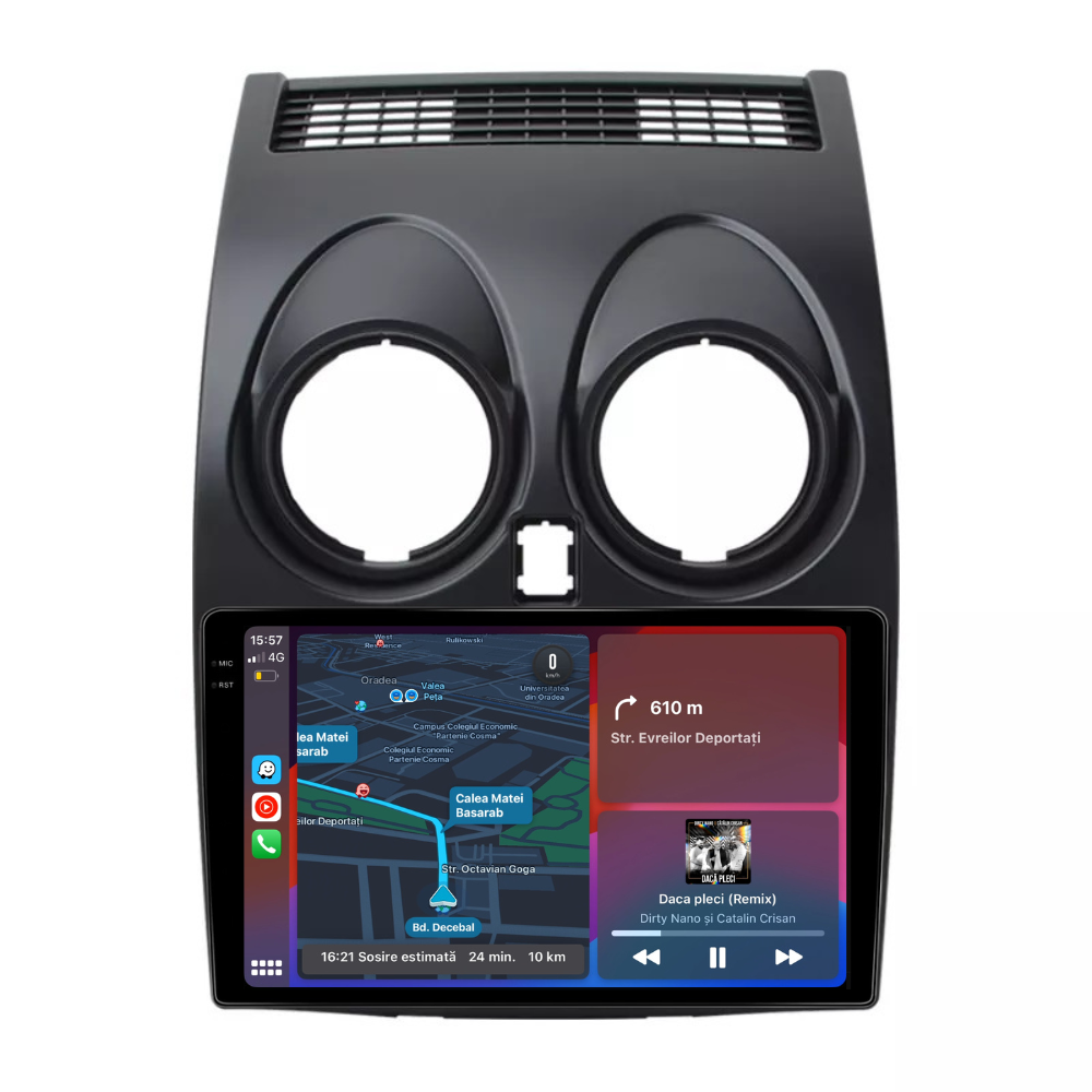 Navigatie Nissan qashqai J10 (2006-2014), Android 13,Ecran 2K, 4GB RAM 64GB, Octa Core, carplay /android auto [2]