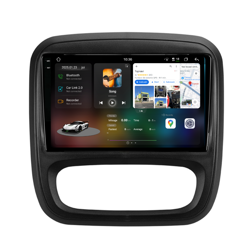 Navigatie Opel Vivaro (2014-2018), Android, Ecran 9 inch 2K, 12GB RAM 256GB, 8-core [1]