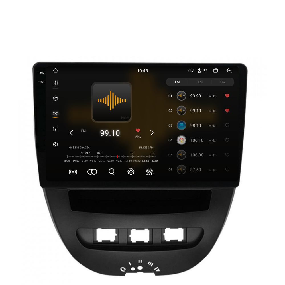 Navigatie Peugeot 107 (2005-2014), Ecran 10 inch 2K, 12GB RAM 256GB, 8-core [4]