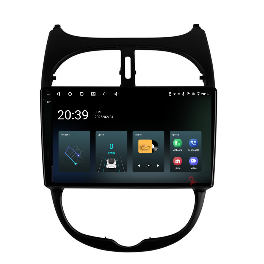 Navigatie Peugeot 206 (2001-2008), Ecran 9 inch, 2GB RAM 32GB [4]