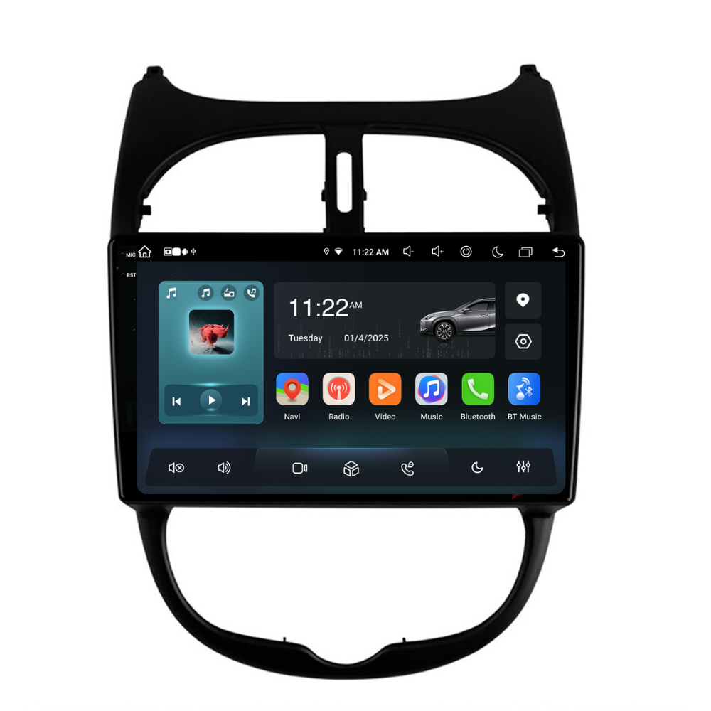 Navigatie Peugeot 206 (2001-2008), Ecran 9 inch, 8GB RAM 256GB, 8-core [4]