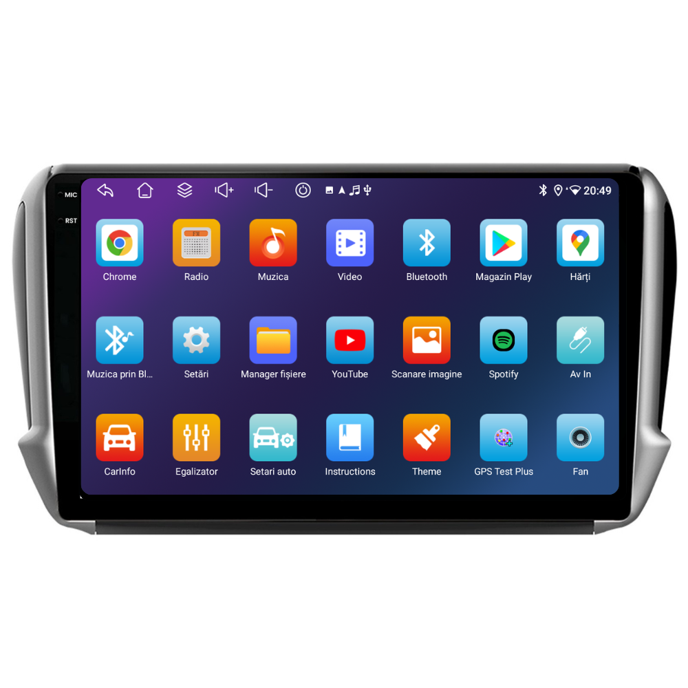 Navigatie Peugeot 208 (2013-2017), Ecran 10 inch, 4GB 64GB, 8-core [4]