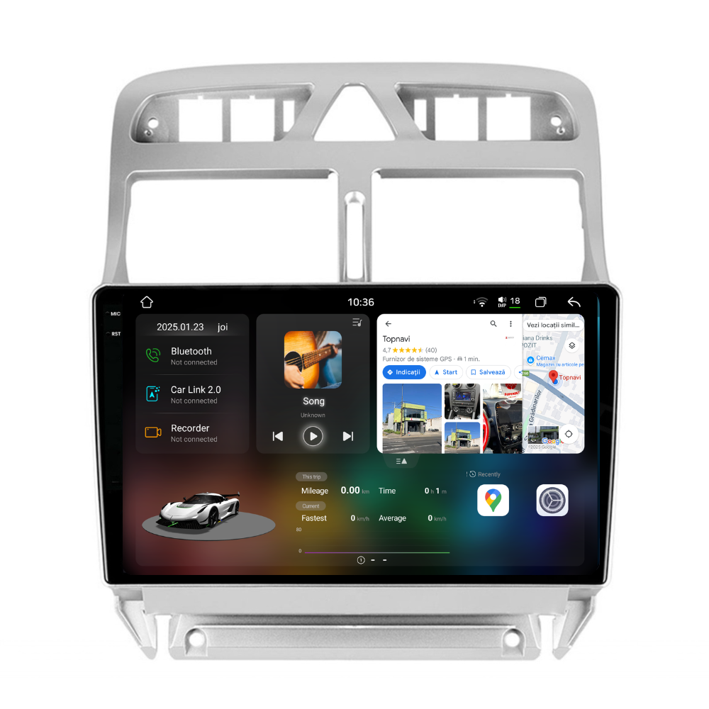 Navigație Peugeot 307 (2002-2013), Android, Ecran 9 inch 2K, 12GB RAM 256GB, 8-core [1]