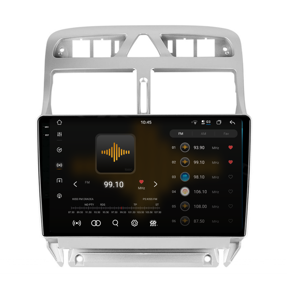 Navigație Peugeot 307 (2002-2013), Android, Ecran 9 inch 2K, 12GB RAM 256GB, 8-core [2]