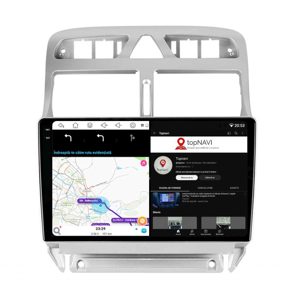 Navigație Peugeot 307 (2002-2013), Android, Ecran 9 inch, 4GB RAM 64GB, 8-core [3]