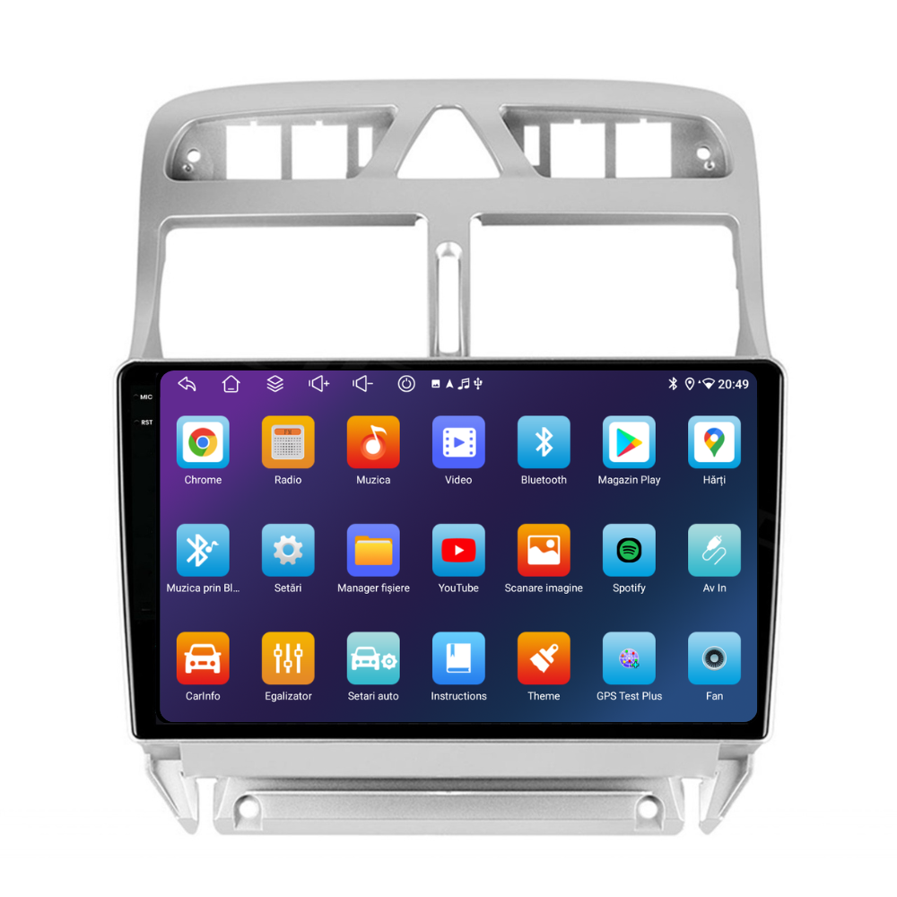 Navigație Peugeot 307 (2002-2013), Android, Ecran 9 inch, 6GB RAM 128GB, 8-core [4]