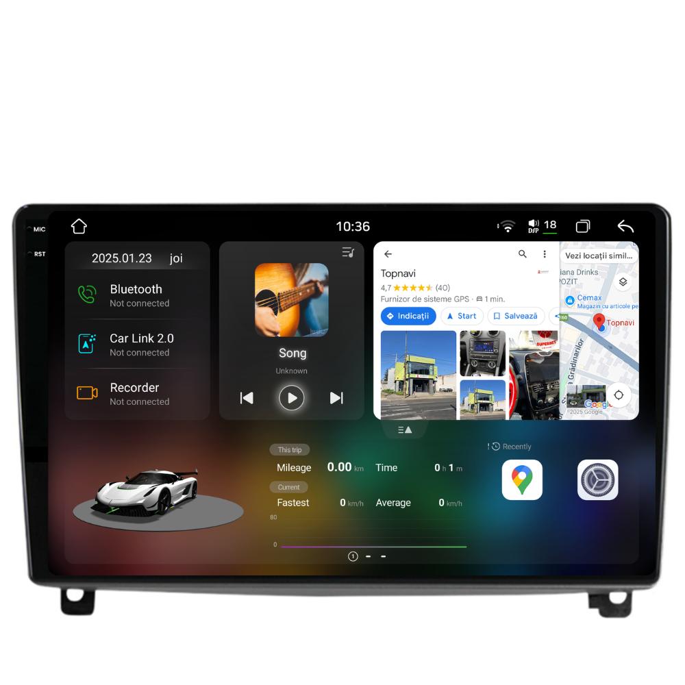 Navigatie Peugeot 407 (2004-2011), Ecran 9 inch 2K, 12GB RAM 256GB, 8-core [1]