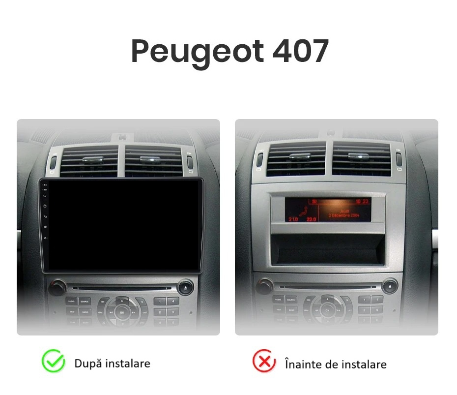Navigatie Peugeot 407 (2004-2011), Ecran 9 inch, 4GB RAM 64GB, 4-core [6]