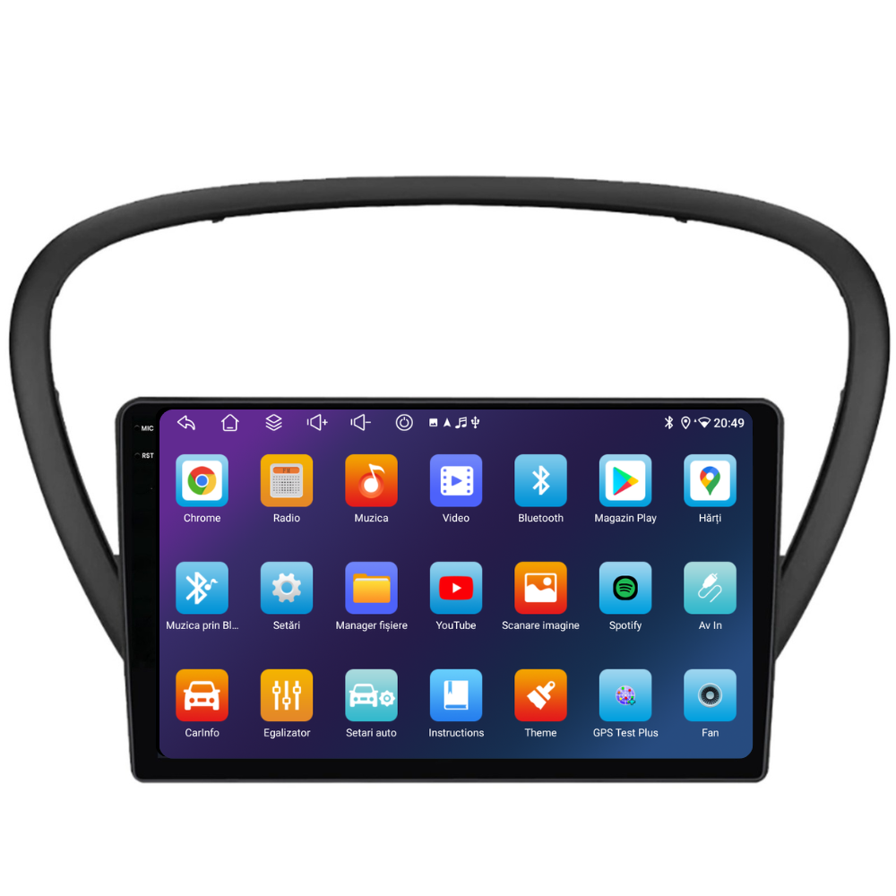 Navigatie Peugeot 607 (2004-2011), Ecran 9 inch, 4GB RAM 64GB, 8-core [2]