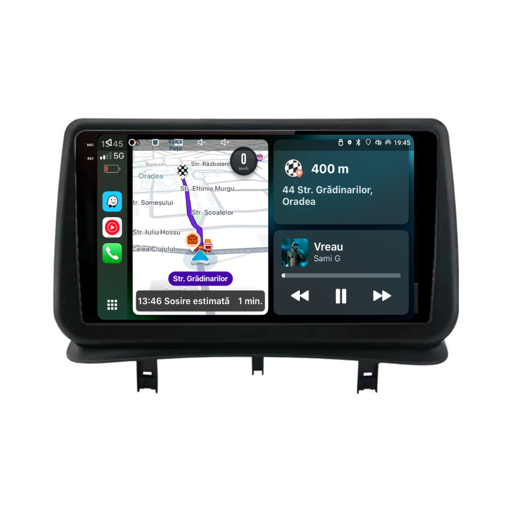 Navigatie Renault Clio 3 (2005-2014), Ecran 9 inch, 8GB RAM 256GB, 8-core [1]