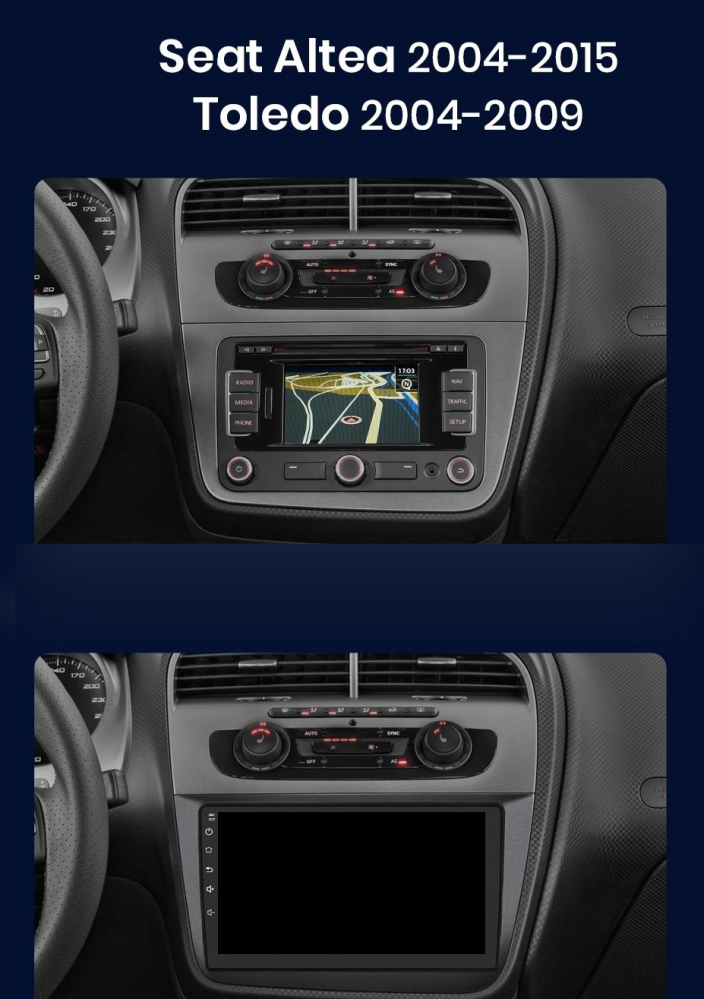 Navigatie Seat Altea (2004-2015), Ecran 2K, 8GB RAM 256GB, 8-core [2]