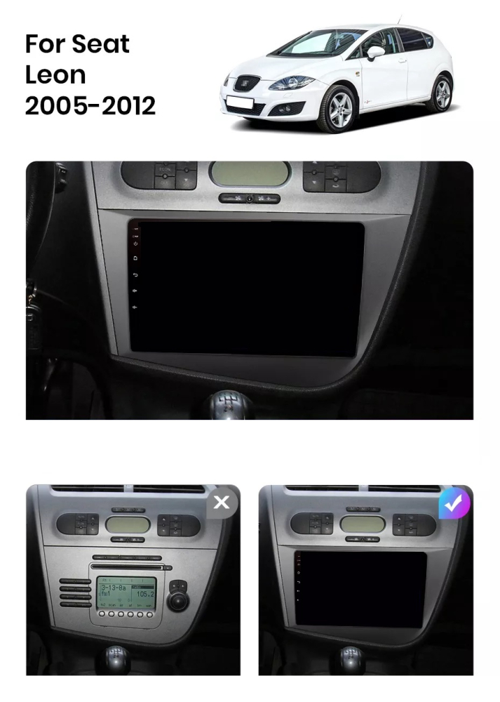 Navigatie Seat leon 2005-2012, Android 13,Ecran 2K, 4GB RAM 64GB, Octa Core, carplay /android auto [2]