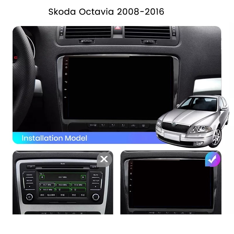 Navigatie Skoda Octavia 2 (2008-2013), Android, Ecran 10 inch, 4GB RAM 64GB, 4-core [6]