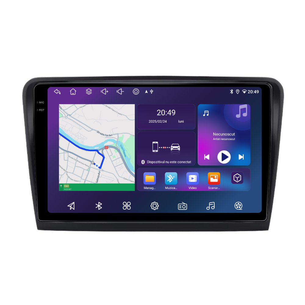 Navigatie Skoda Superb 2 (2008-2015), Android, Ecran 10 inch, 6GB RAM 128GB, 8-core [1]