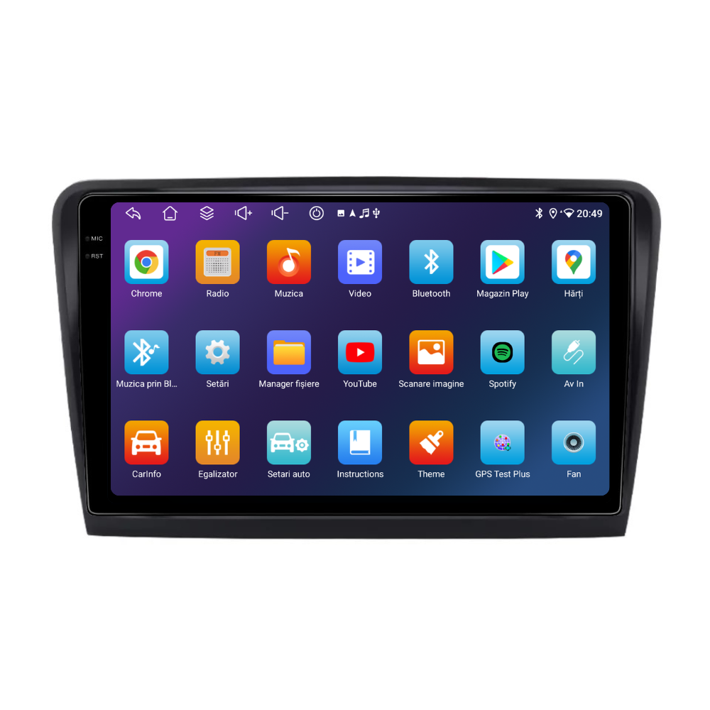 Navigatie Skoda Superb 2 (2008-2015), Android, Ecran 10 inch, 6GB RAM 128GB, 8-core [2]