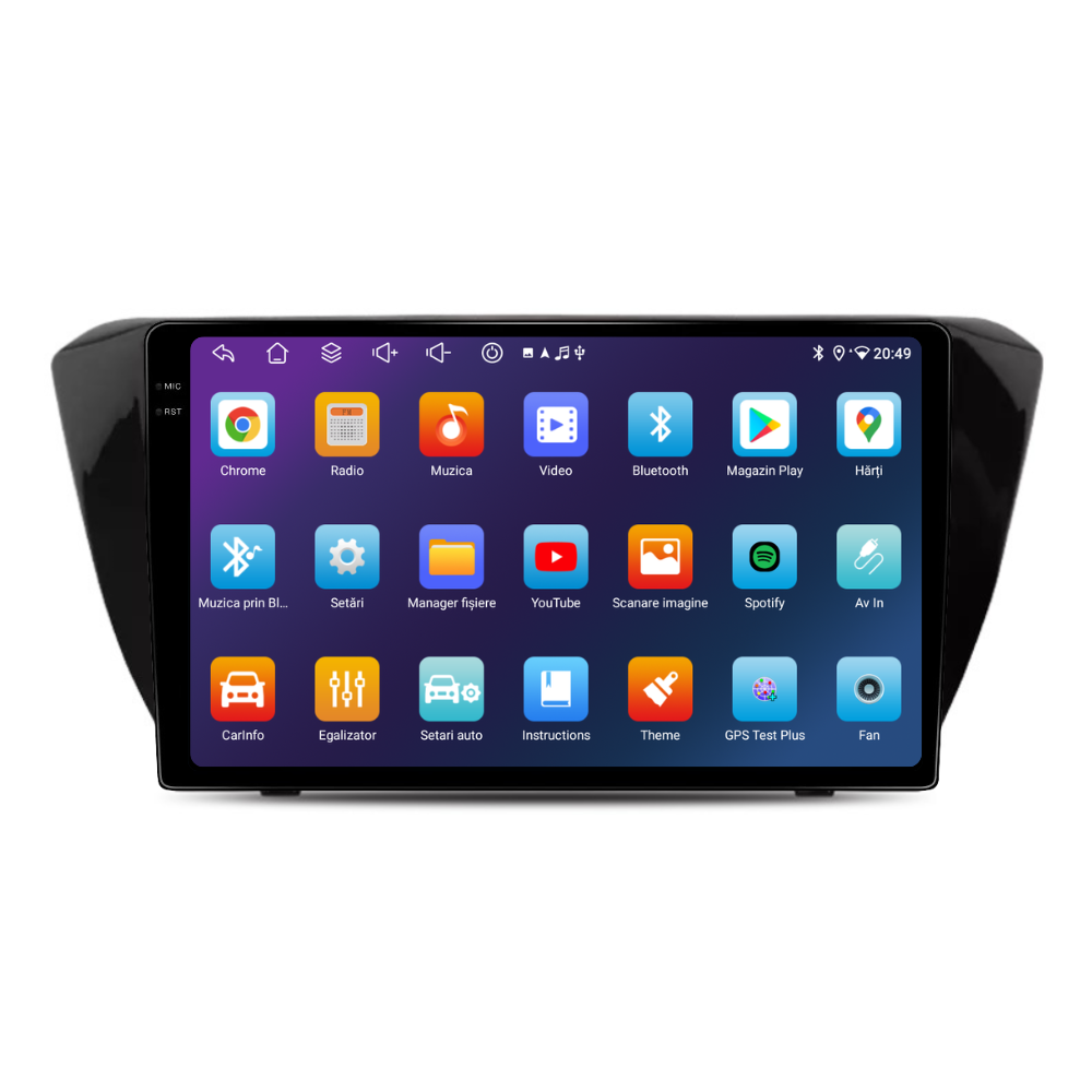 Navigatie Skoda Superb 3 (2015-2019), Android, Ecran 10 inch, 6GB RAM 128GB, 8-core [2]