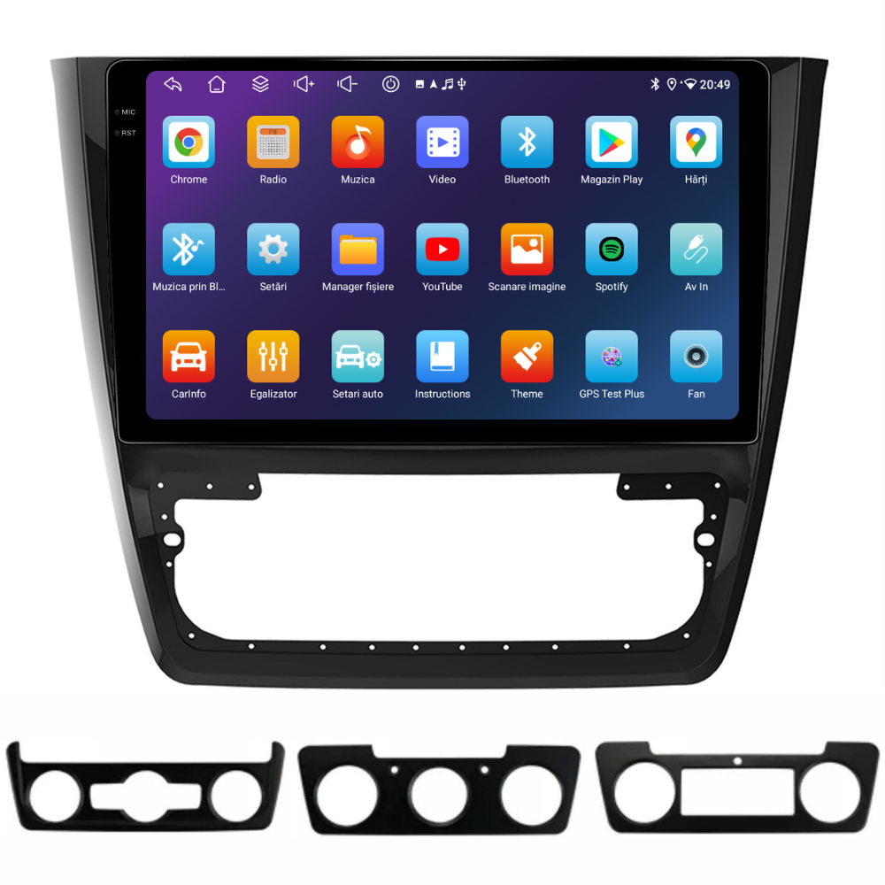 Navigatie Skoda Yeti (2009-2014), Android, Ecran 10 inch, 6GB RAM 128GB, 8-core [2]