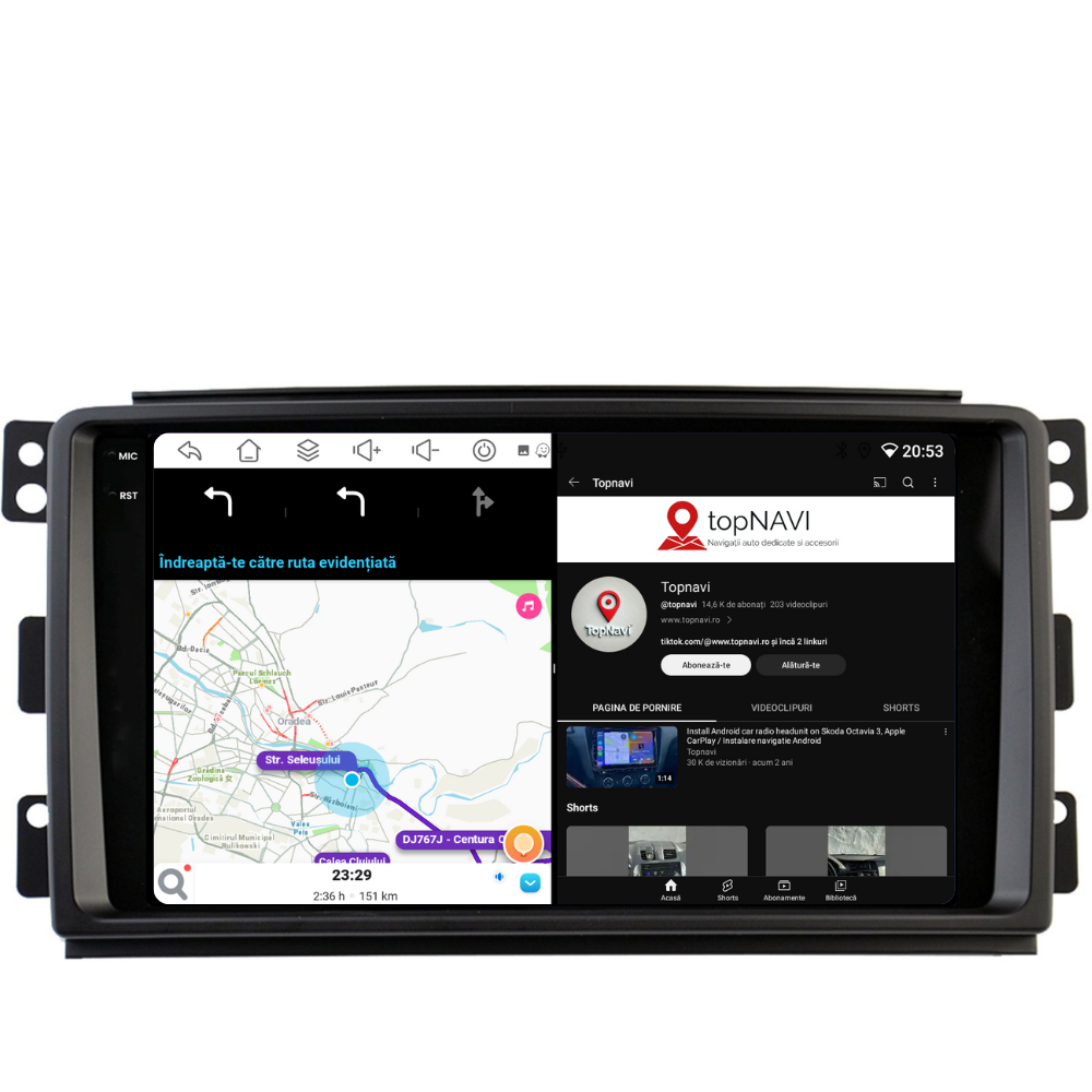 Navigatie Smart For Two / For Four (2005-2010), Ecran 9 inch, 6GB RAM 128GB, 8-core [4]