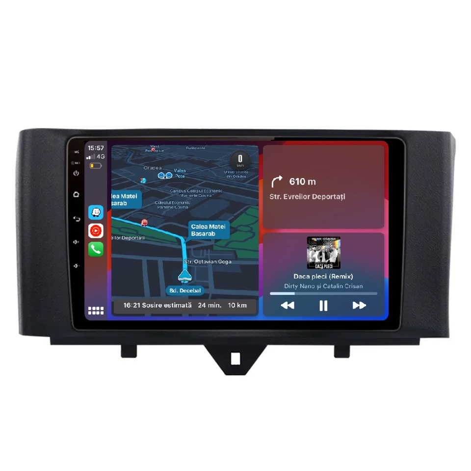 Navigatie Smart For Two / For Four (2010-2015), Ecran 9 inch, 1GB RAM 32GB [1]