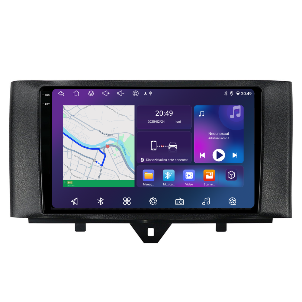 Navigatie Smart For Two / For Four (2010-2015), Ecran 9 inch, 6GB RAM 128GB, 8-core [1]