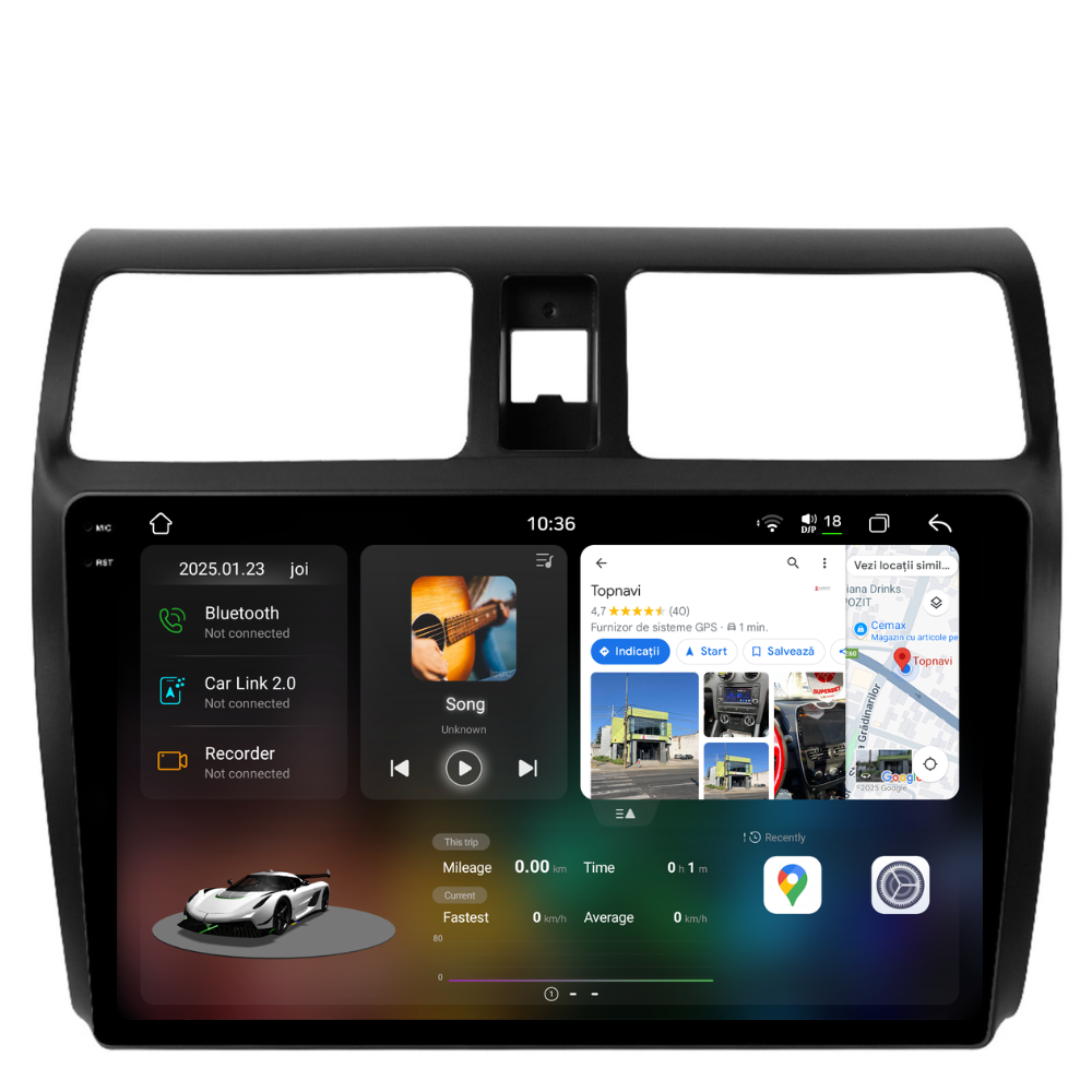 Navigatie Suzuki Swift (2003-2013), Ecran 10 inch 2K, 12GB RAM 256GB, 8-core [1]