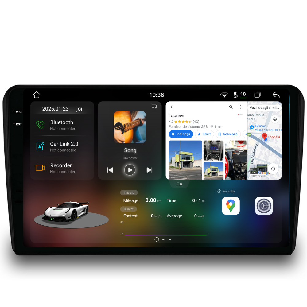 Navigatie Toyota Auris (2006-2012), Android, Ecran 9 inch 2K, 12GB RAM 256GB, 8-core [1]