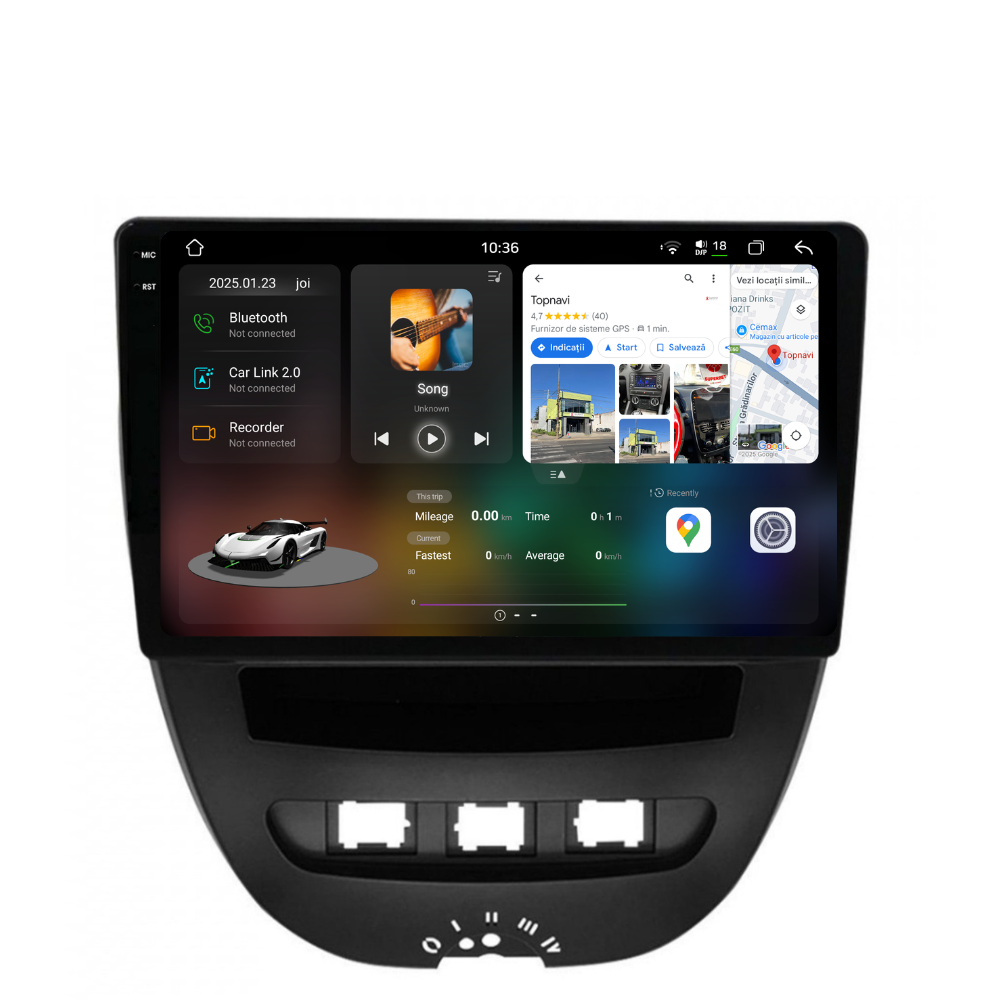 Navigatie Toyota Aygo (2005-2014), Ecran 10 inch 2K, 12GB RAM 256GB, 8-core [1]