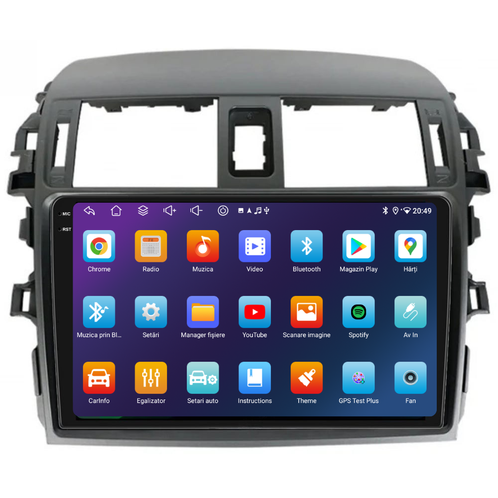 Navigatie Toyota Corolla (2006-2013), Ecran 9 inch, 6GB RAM 128GB, 8-core [3]