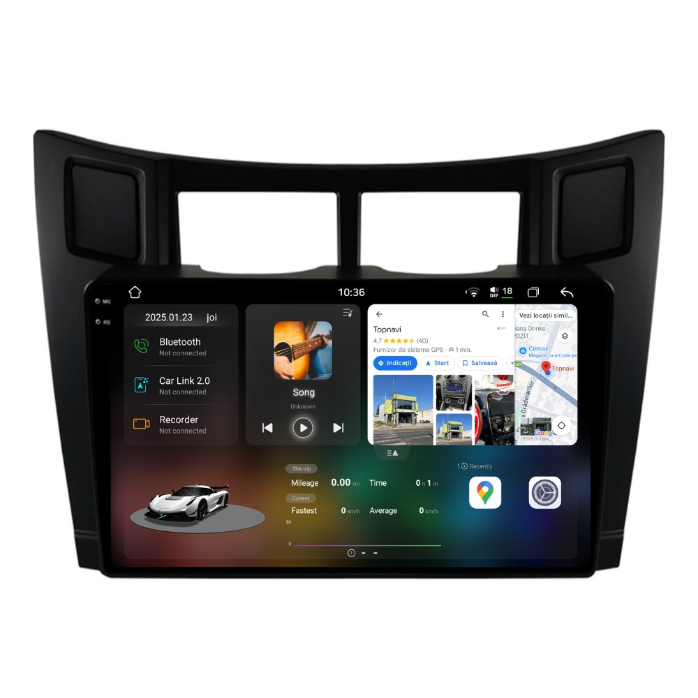 Navigatie Toyota Yaris (2005-2012), Ecran 9 inch 2K, 12GB RAM 256GB, 8-core [1]