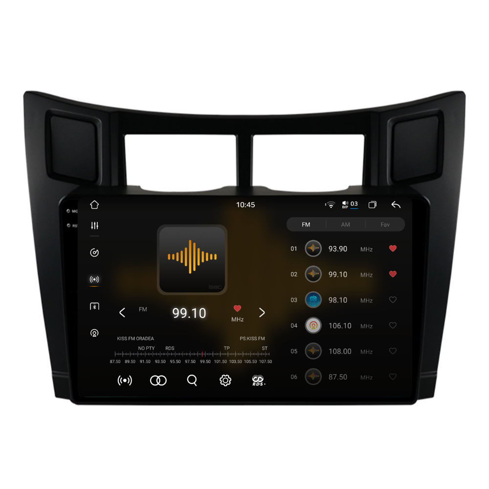 Navigatie Toyota Yaris (2005-2012), Ecran 9 inch 2K, 12GB RAM 256GB, 8-core [2]