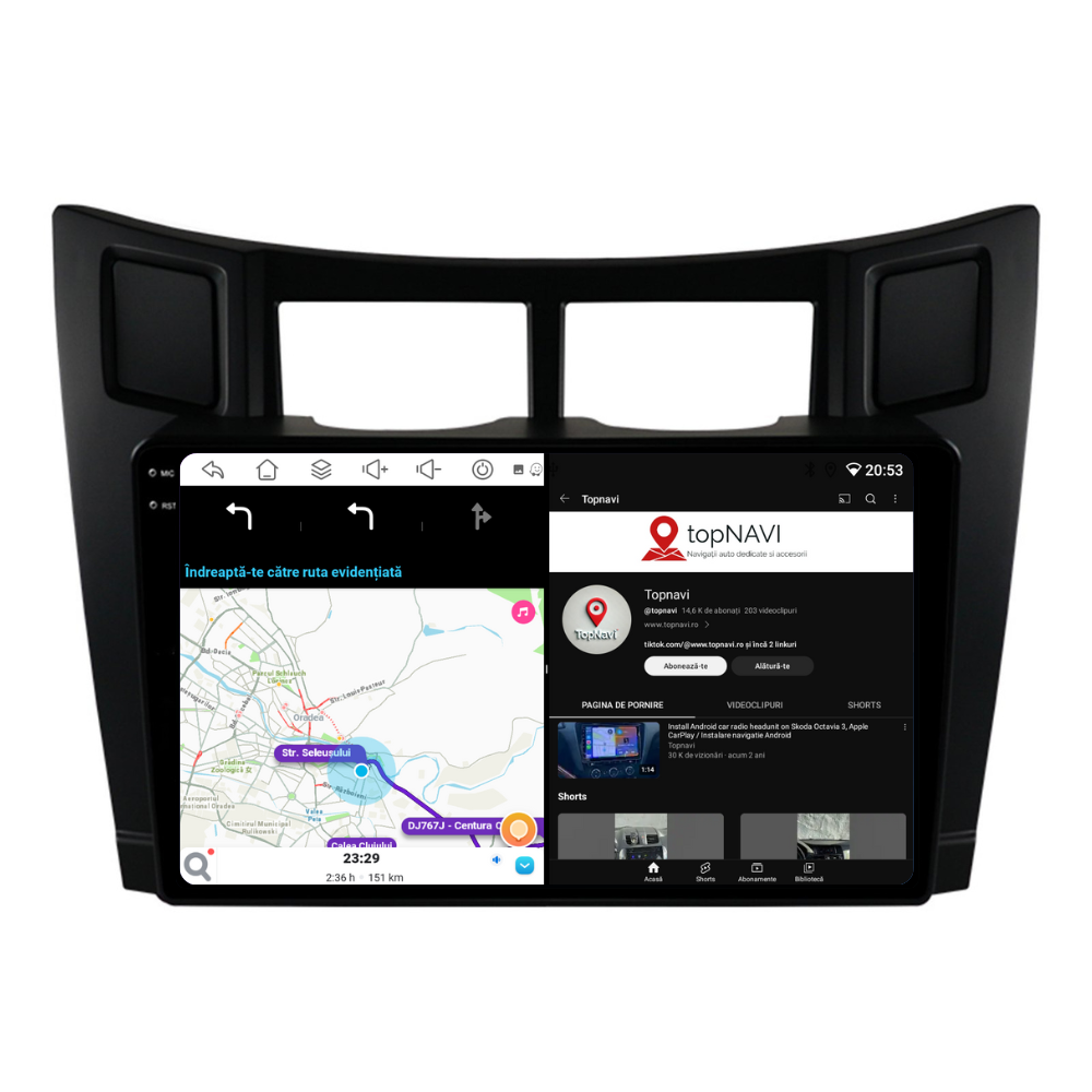 Navigatie Toyota Yaris (2005-2012), Ecran 9 inch, 4GB RAM 64GB, 8-core [3]