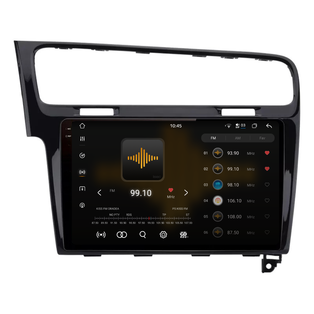 Navigatie Volkswagen Golf 7 (2012-2017), Android, Ecran 10 inch 2K, 12GB RAM 256GB, 8-core, black [2]