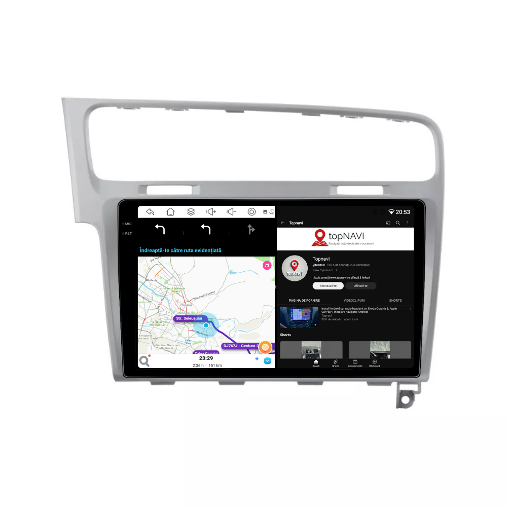 Navigatie Volkswagen Golf 7 (2012-2017), Android, Ecran 10 inch, 6GB RAM 128GB, argintiu [4]