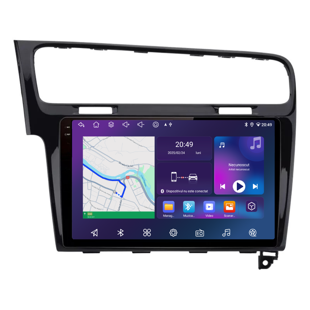 Navigatie Volkswagen Golf 7 (2012-2017), Android, Ecran 10 inch, 6GB RAM 128GB, negru [1]