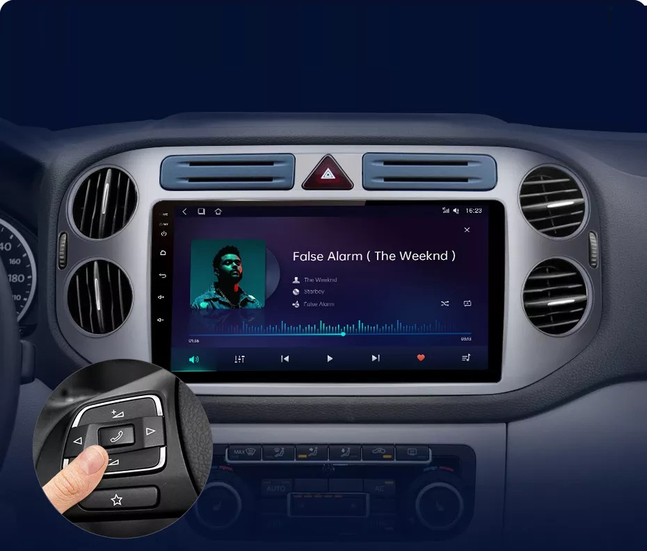 Navigatie Volkswagen Tiguan 2006-2016, Android 12, 1GB RAM 32GB, google maps, youtube, wifi, waze, bluetooth [4]