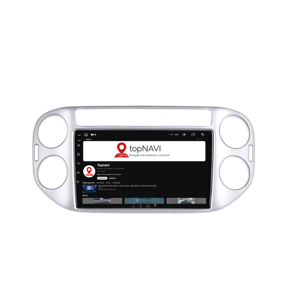 Navigatie Volkswagen Tiguan 2006-2016, Android 12, 1GB RAM 32GB, google maps, youtube, wifi, waze, bluetooth [2]