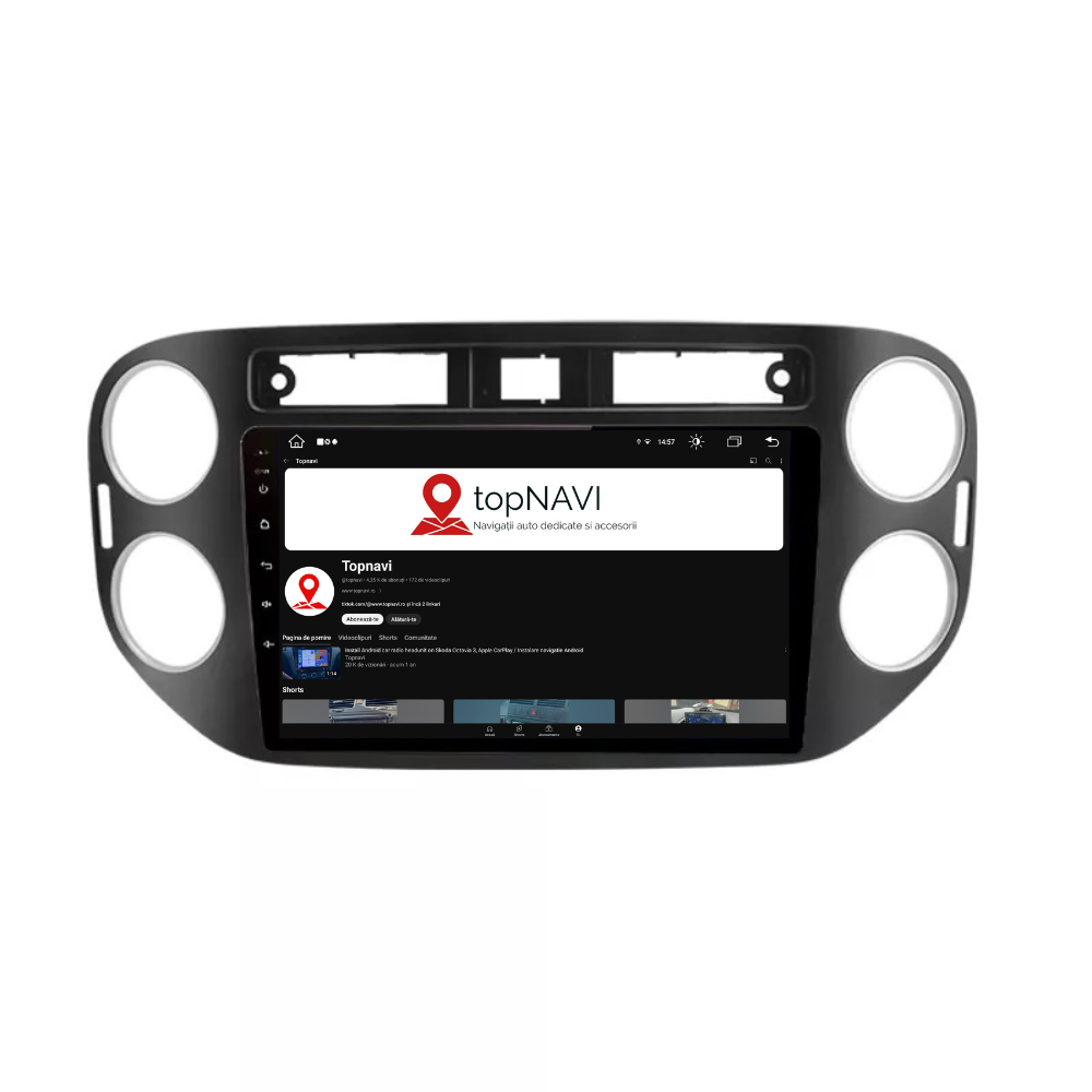 Navigatie Volkswagen Tiguan 2011-2016, Android 12, 1GB RAM 32GB, google maps, youtube, wifi, waze, bluetooth [2]