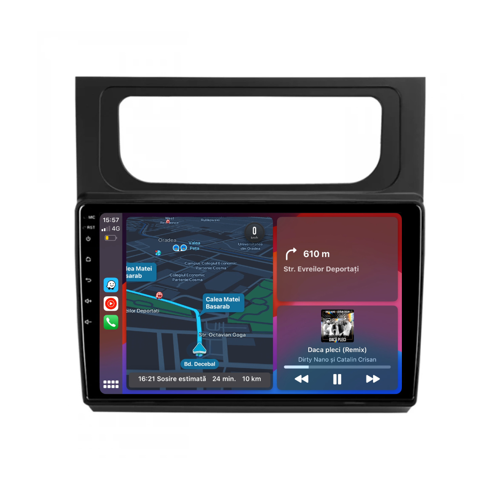 Navigatie Volkswagen Touran 2 (2011-2015) Android 12, 1GB RAM 32GB, google maps, youtube, wifi, waze, bluetooth [1]