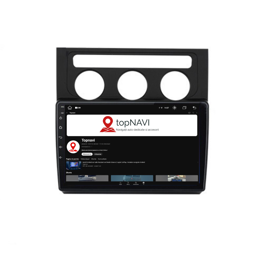 Navigatie Volkswagen Touran 2003-2010, Android 12, 1GB RAM 32GB, google maps, youtube, wifi, waze, bluetooth [2]