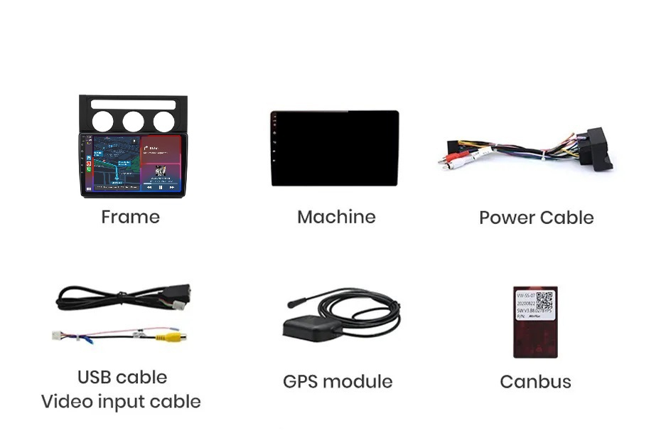 Navigatie Volkswagen Touran 2003-2010, Android 12, 1GB RAM 32GB, google maps, youtube, wifi, waze, bluetooth [7]