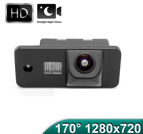 Camere marsarier dedicate - Camera marsarier HD Audi A3, A4, A6, Q7, unghi 170 grade cu StarLight Night Vision Fisheye