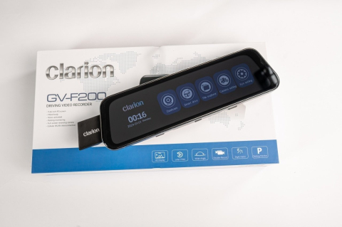 Camera oglinda DVR trafic cu marsarier Clarion 1080p fata - spate 720p + Kit inregistrare 24h / 24h [3]